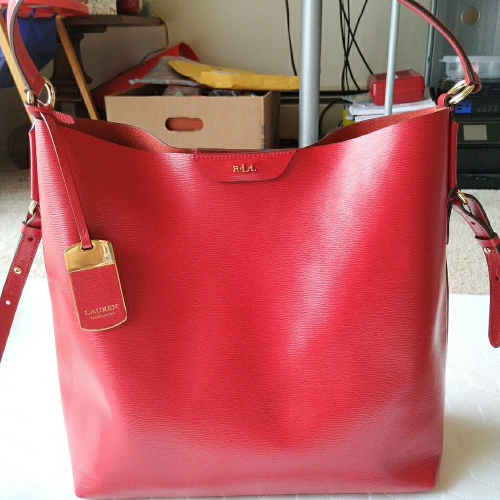 Ralph Lauren red tote bag